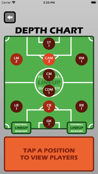 Football Lineup Manager Screenshots