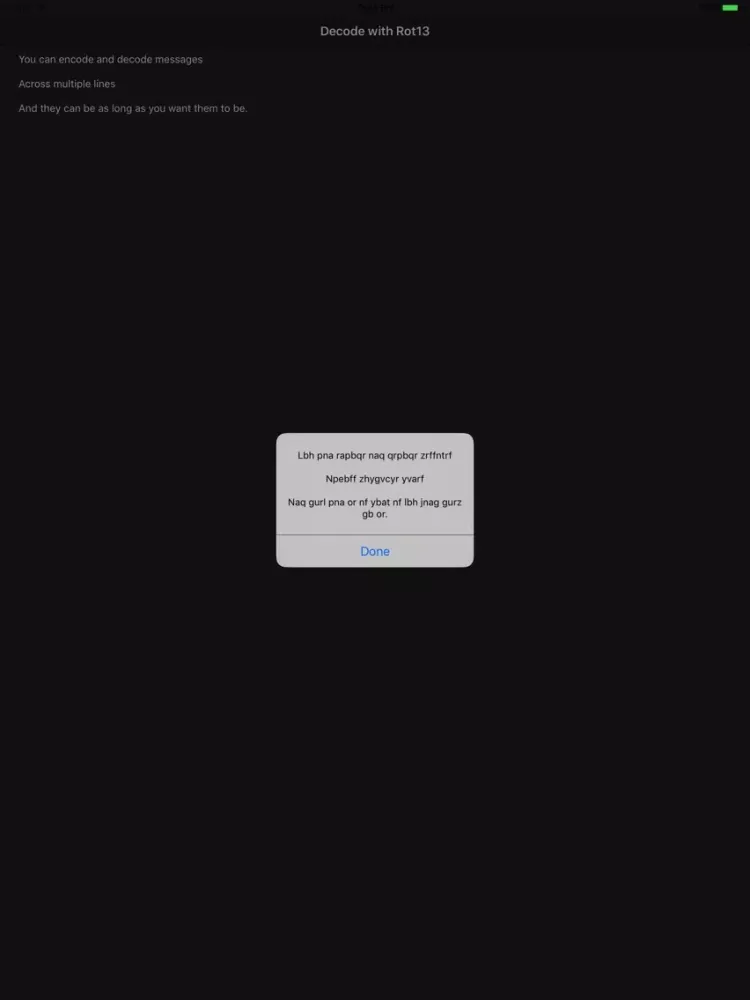 Rot13 Cipher iPad  Ekran Görüntüleri