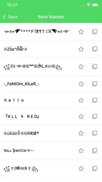 NickName - Special Characters स्क्रीनशॉट