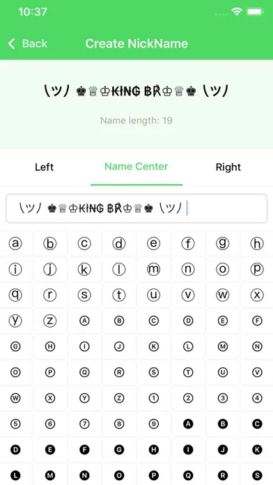 NickName - Special Characters स्क्रीनशॉट