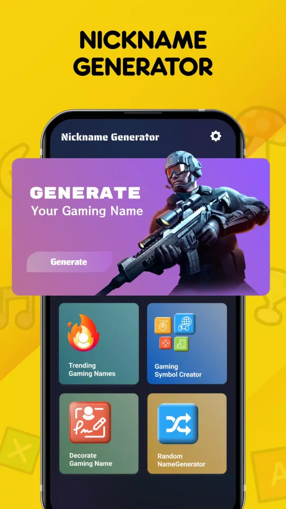 Nickname Generator for Gamer Screenshots