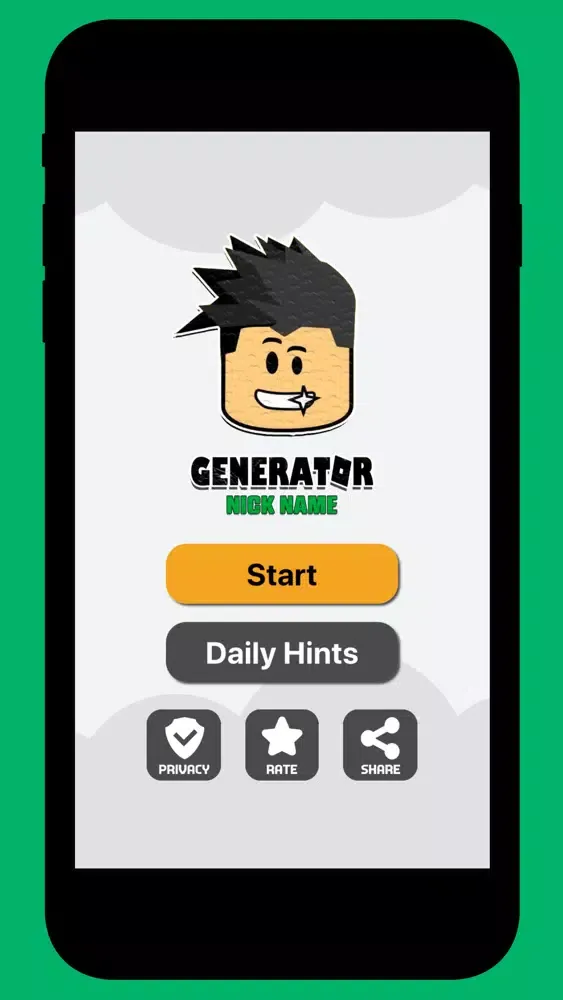 Ảnh chụp màn hình của Nickname Generator For Roblox