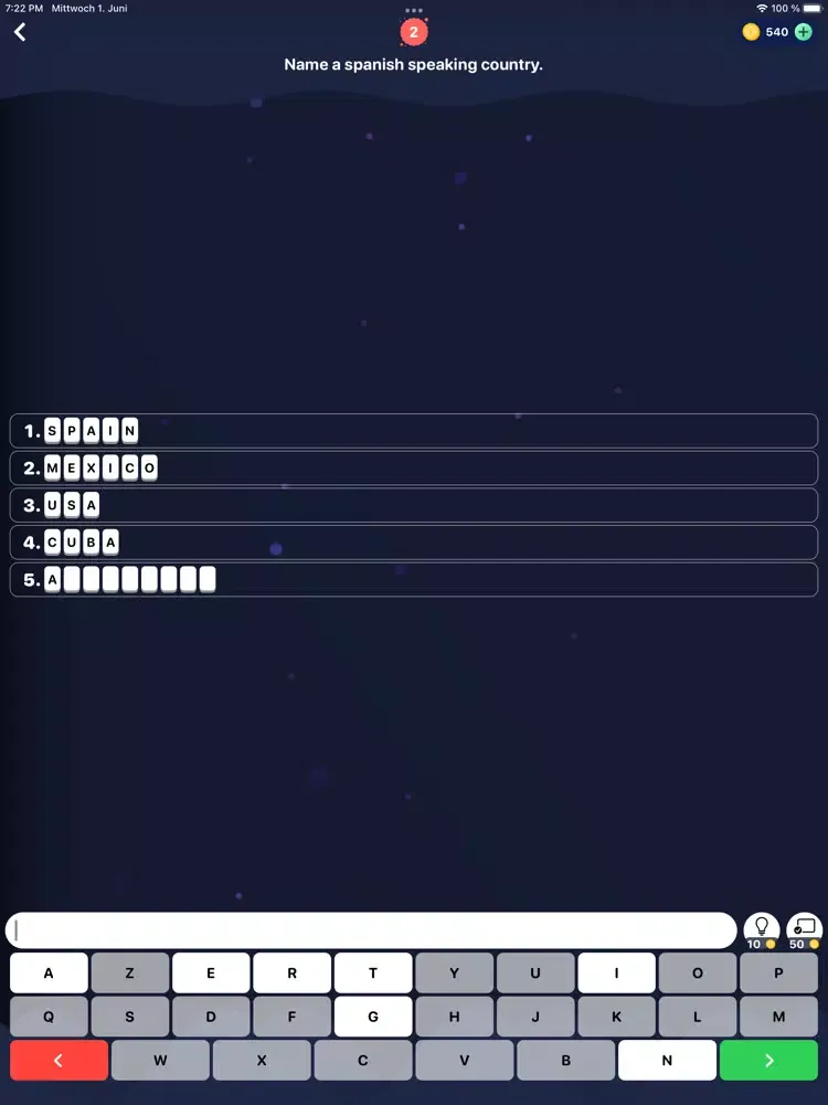 Guess 5: fight list categories iPad  স্ক্রিনশট