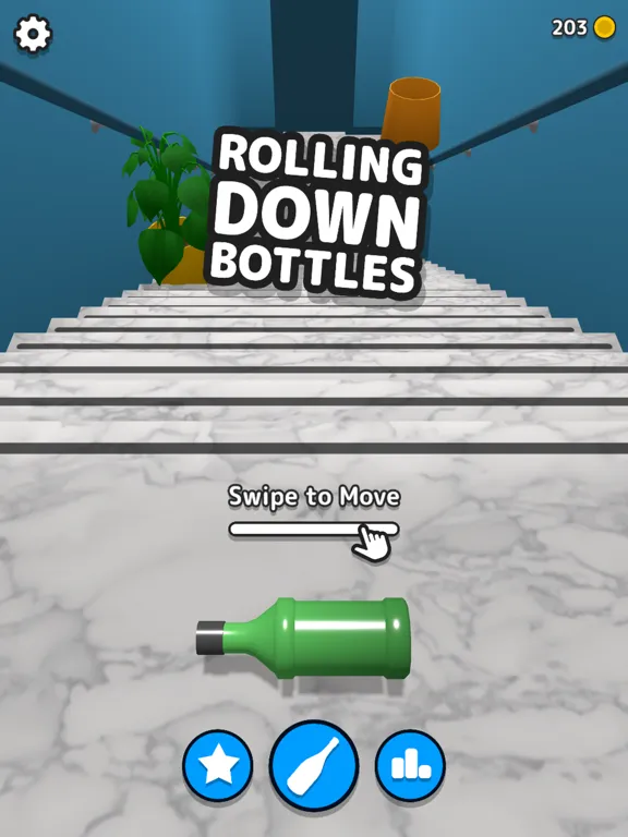 ภาพหน้าจอของ Rolling Down Bottles iPad 