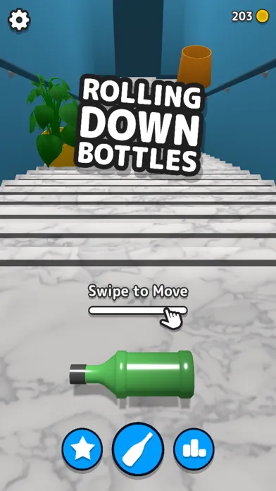 ภาพหน้าจอของ Rolling Down Bottles