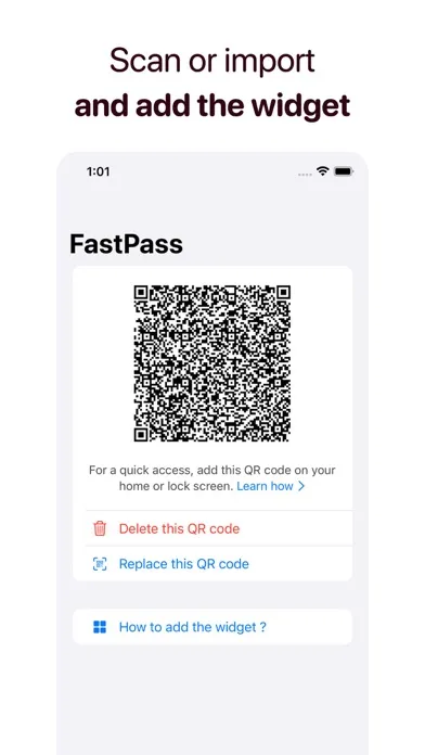 Ảnh chụp màn hình của FastPass - QR Code Widget