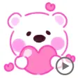 Animated Rainbow Bear iMessage Sticker