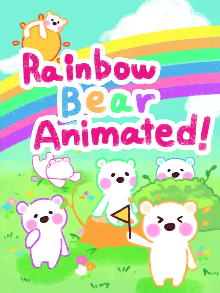 Animated Rainbow Bear iMessage Sticker iPad  Screenshots