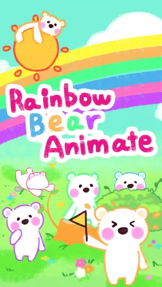 Animated Rainbow Bear iMessage Sticker Screenshots