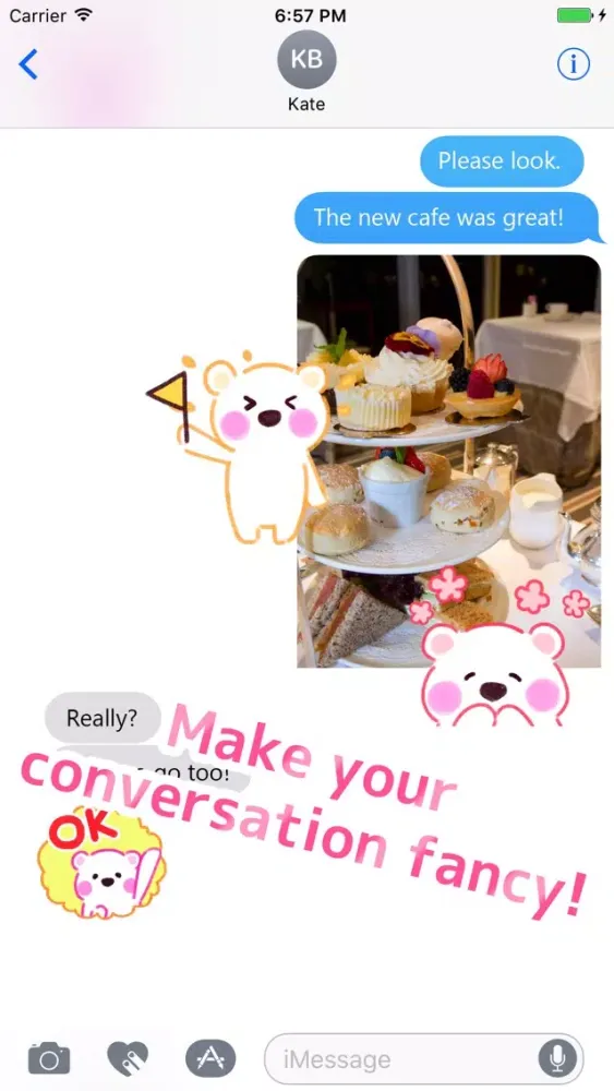 Animated Rainbow Bear iMessage Sticker Screenshots