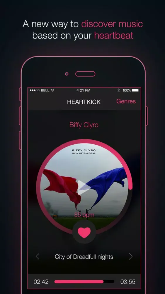 Скриншоты Heartkick - Stream music from your heartbeat
