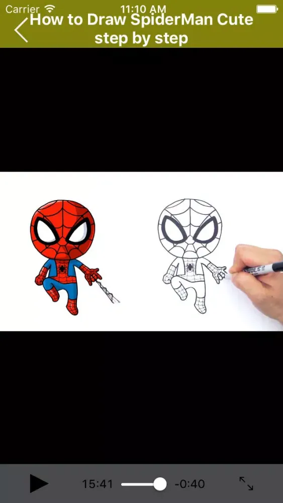 Tangkapan layar How to Draw Super Heroes Cute and Easy
