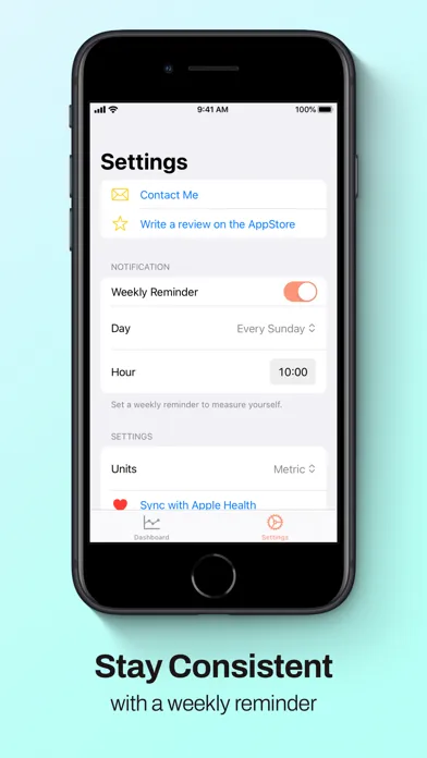 Ảnh chụp màn hình của Body Measurement Tracker Diary