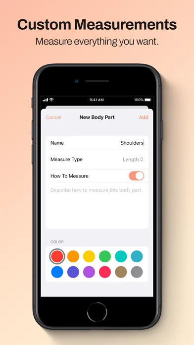 Ảnh chụp màn hình của Body Measurement Tracker Diary