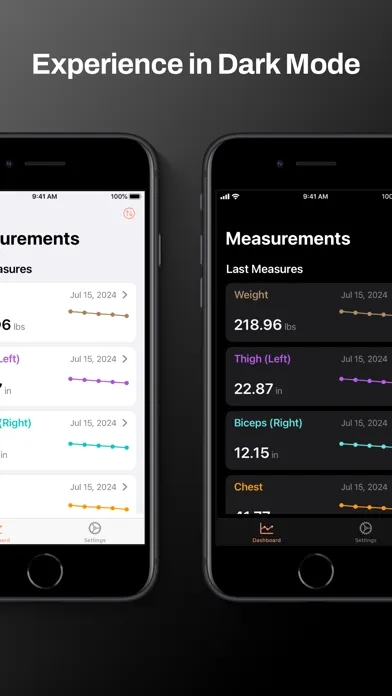 Ảnh chụp màn hình của Body Measurement Tracker Diary