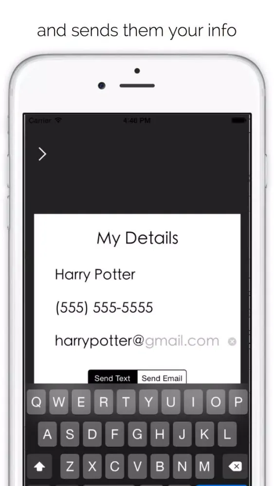 SnS - Save & Send Contact Information Faster Screenshots