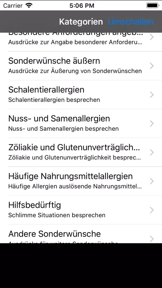 Food Allergies - German应用截图