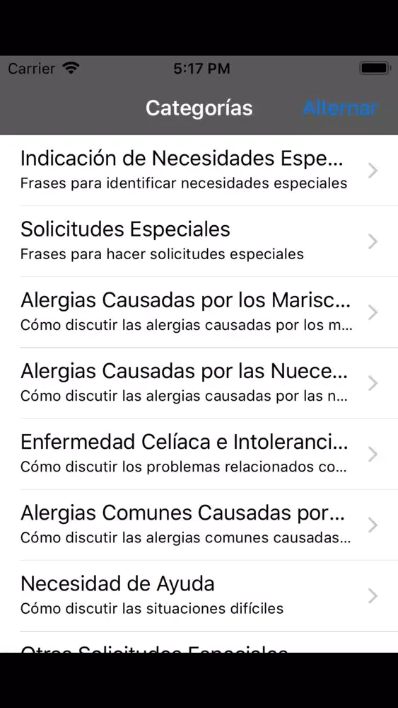 Food Allergies - Spanish应用截图