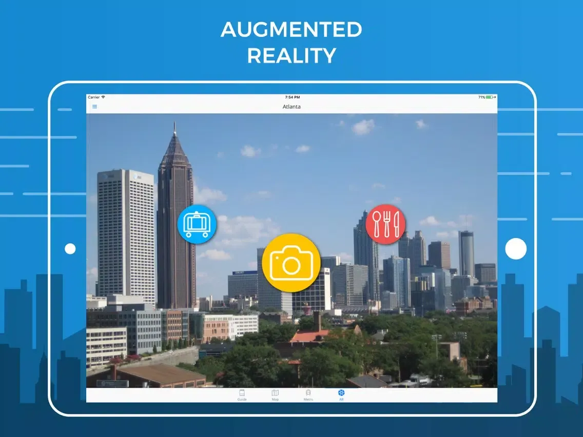 Atlanta Travel Guide with Offline Street Map iPad 應用截圖