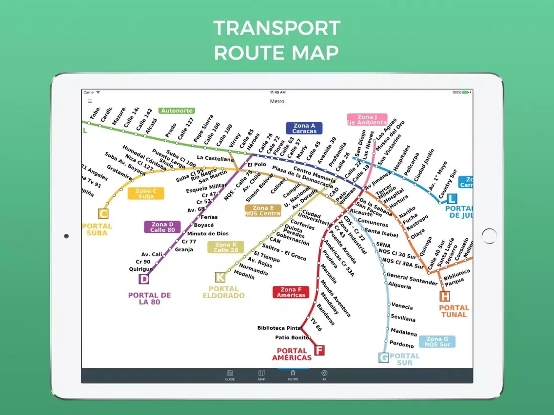 Capturas de tela do Bogota Travel Guide with Offline Street Map iPad 