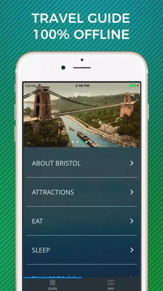 Bristol Travel Guide with Offline Street Map 스크린샷