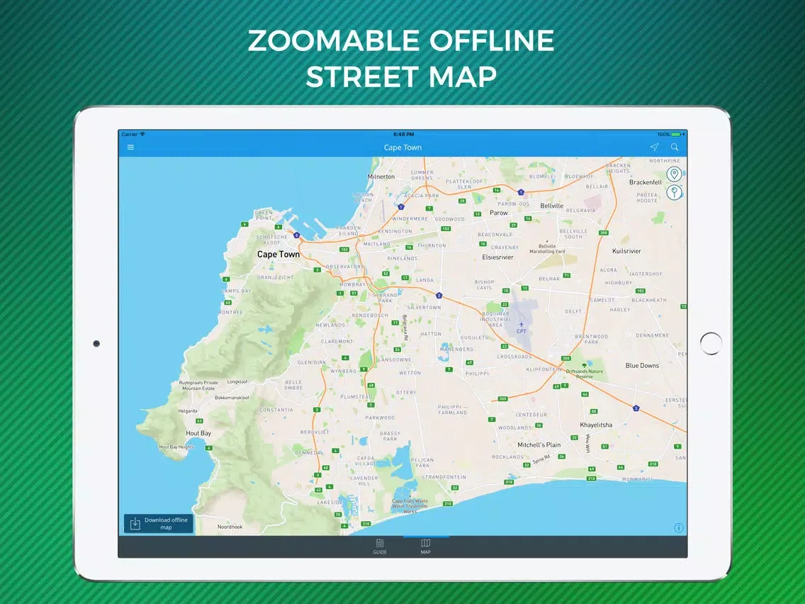 تصاویر Cape Town Travel Guide with Offline Street Map iPad 