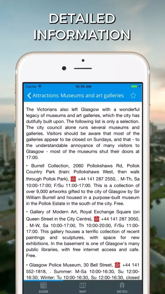 Capturas de tela do Glasgow Travel Guide with Offline Street Map