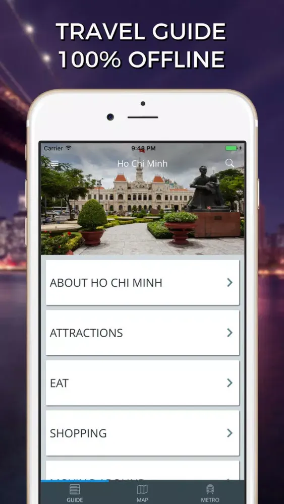 Ho Chi Minh Travel Guide with Offline Street Map سکرین شاٹس