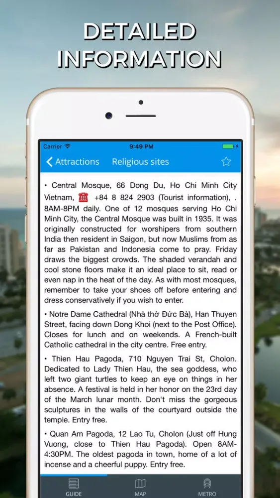 Ho Chi Minh Travel Guide with Offline Street Map سکرین شاٹس