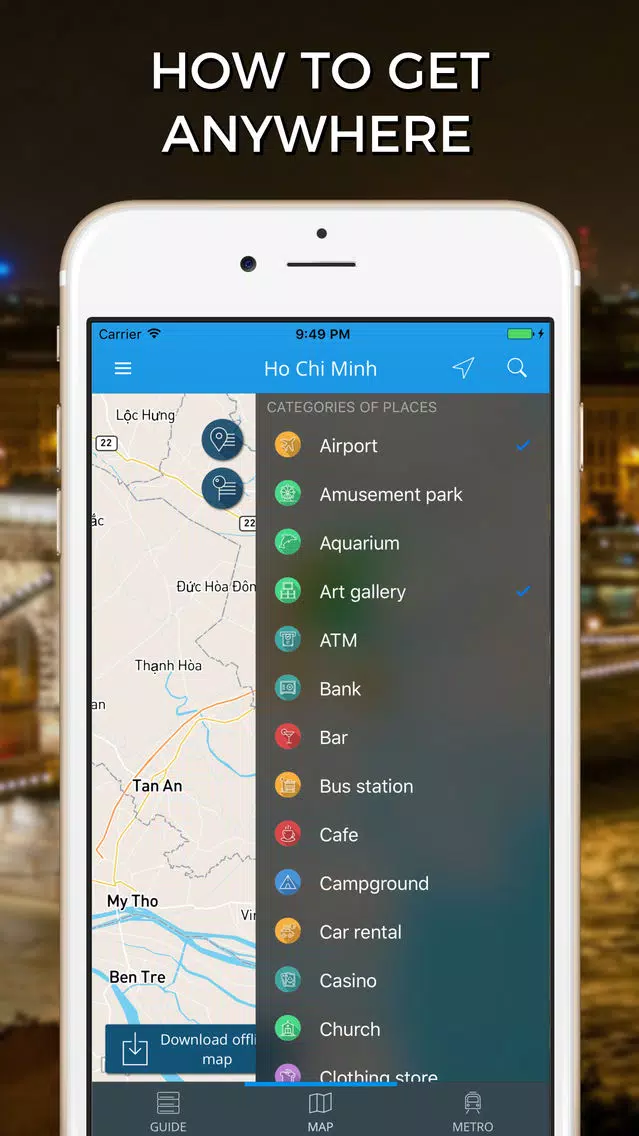 Ho Chi Minh Travel Guide with Offline Street Map应用截图