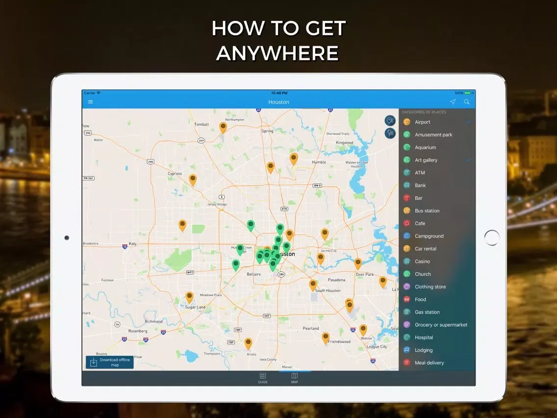 صور Houston Travel Guide with Offline Street Map iPad 