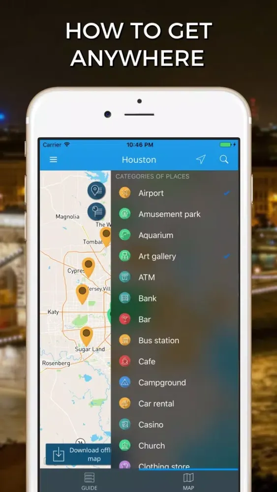 صور Houston Travel Guide with Offline Street Map