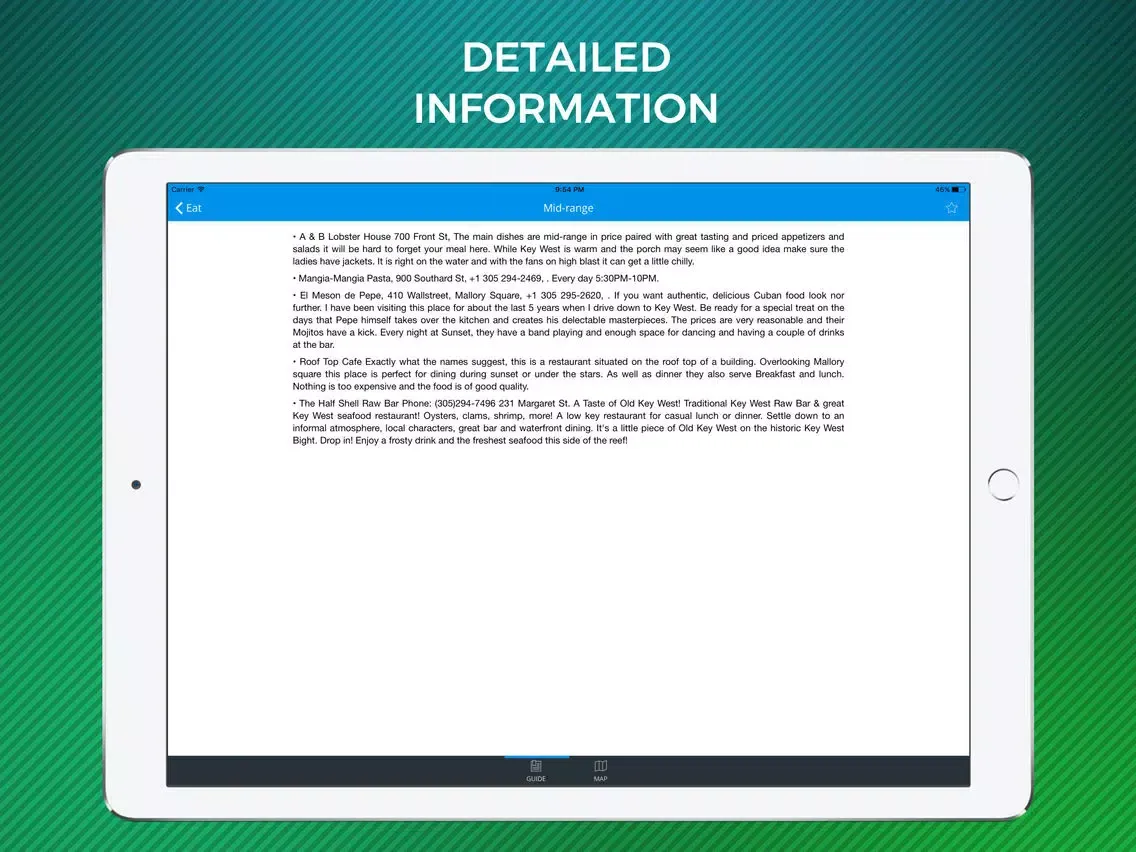 Capturas de pantalla de Key West Travel Guide with Offline Street Map iPad 