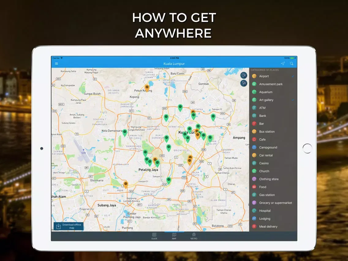Screenshot di Kuala Lumpur Travel Guide with Maps iPad 