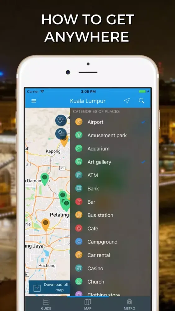 Screenshot di Kuala Lumpur Travel Guide with Maps