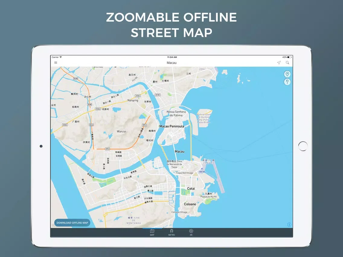 Ảnh chụp màn hình của Macau city maps iPad 