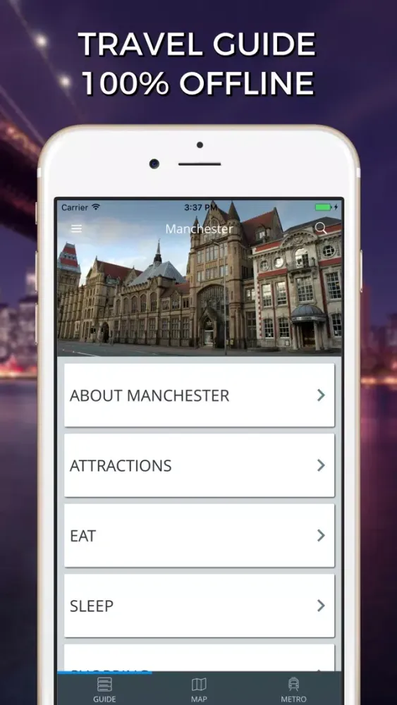 Manchester Travel Guide with Offline Street Map سکرین شاٹس