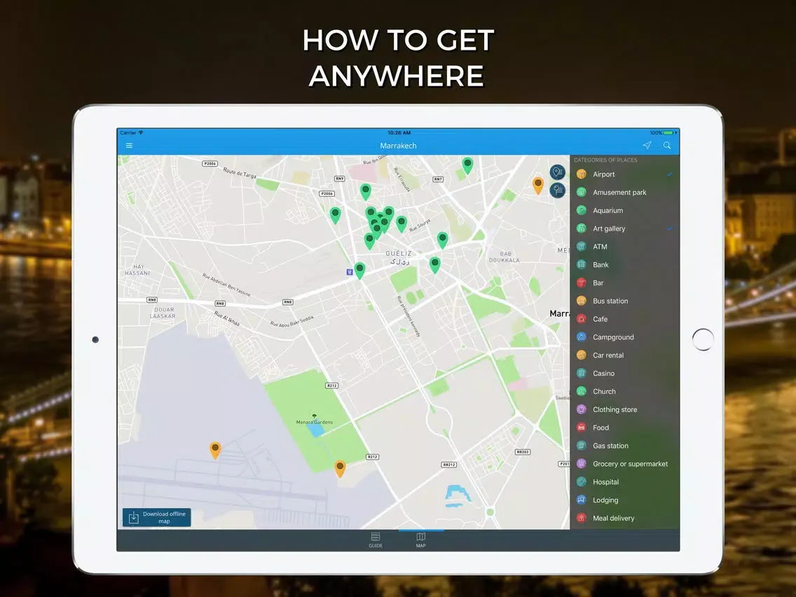 Capturas de tela do Marrakech Travel Guide with Offline Street Map iPad 