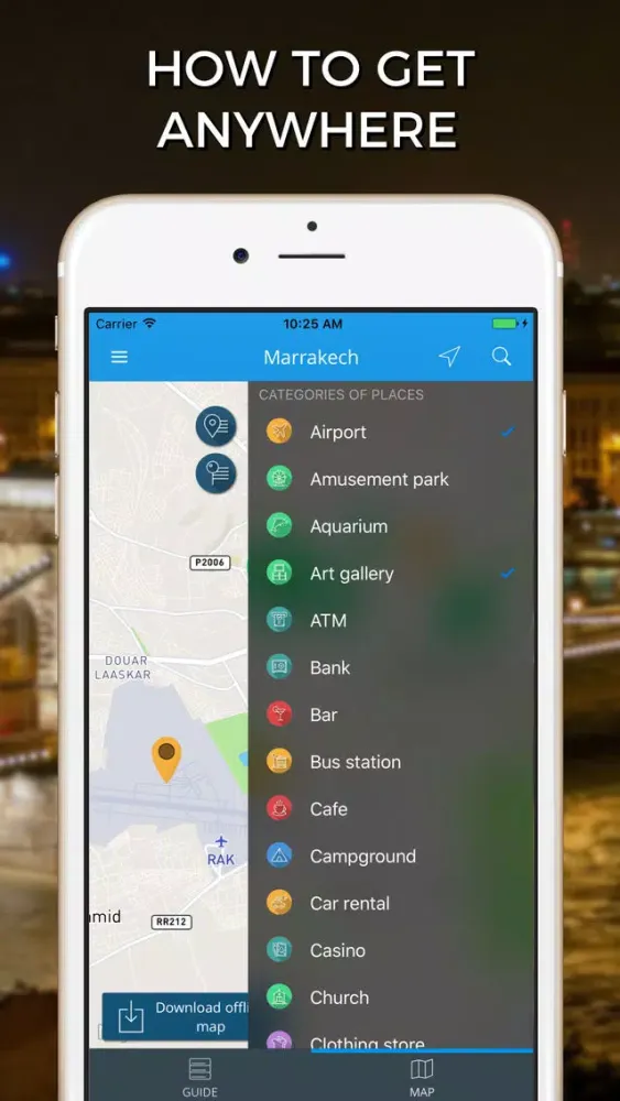 Capturas de tela do Marrakech Travel Guide with Offline Street Map