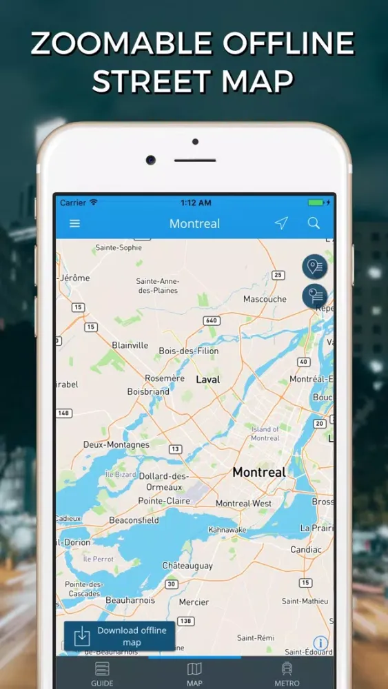 Capturas de tela do Montreal Travel Guide with Offline Street Map