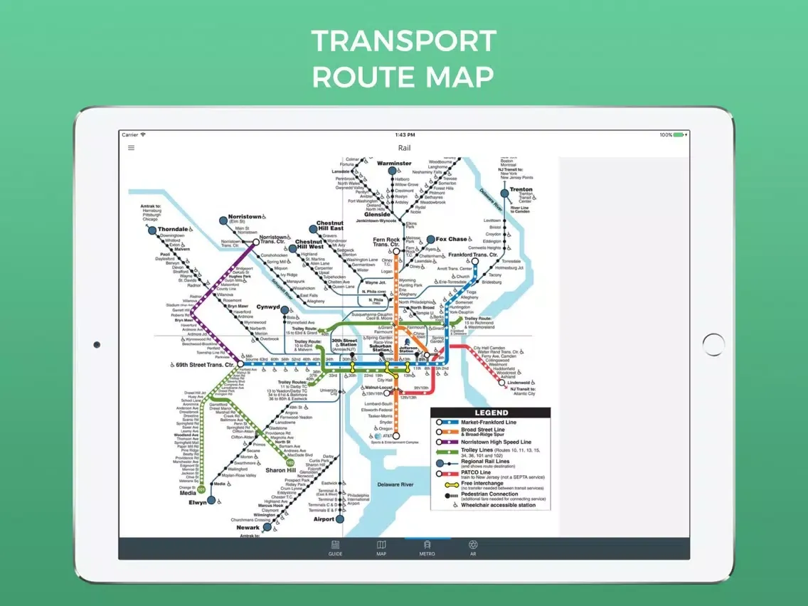 Zrzuty ekranu Philadelphia Travel Guide with Maps iPad 
