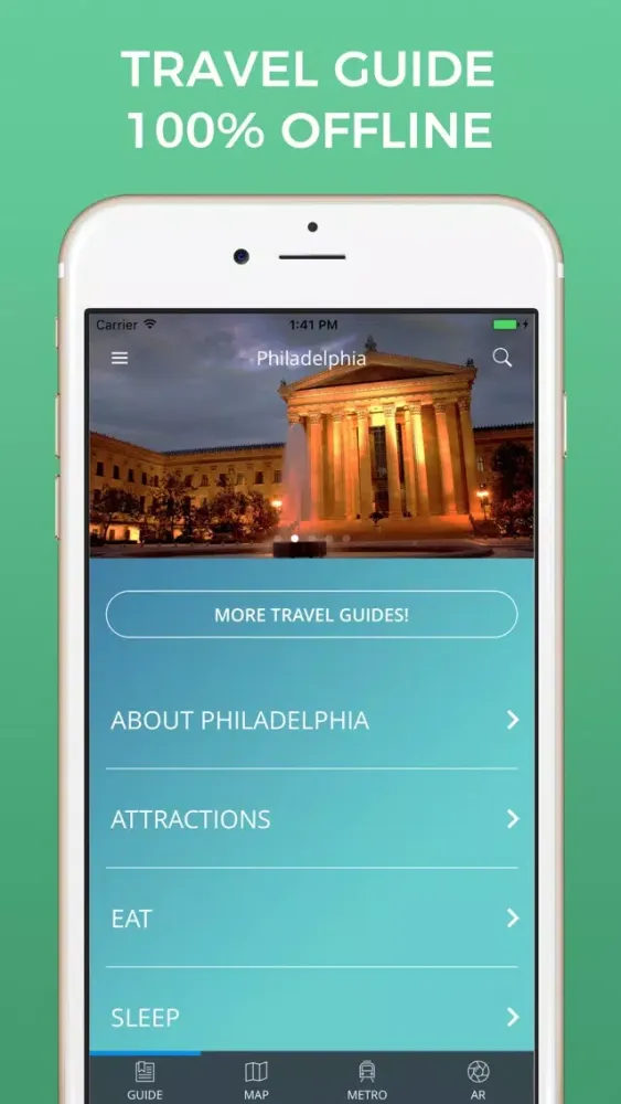 Zrzuty ekranu Philadelphia Travel Guide with Maps