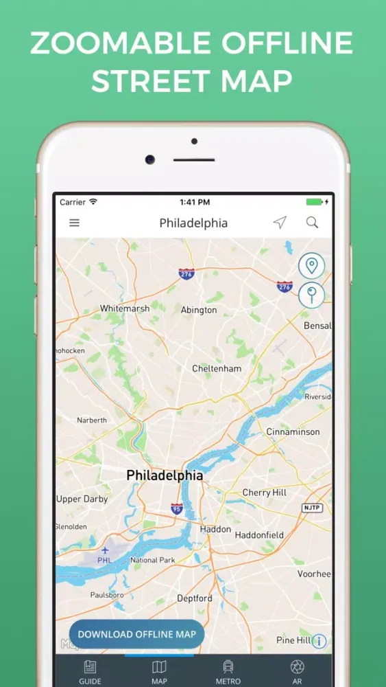 Zrzuty ekranu Philadelphia Travel Guide with Maps