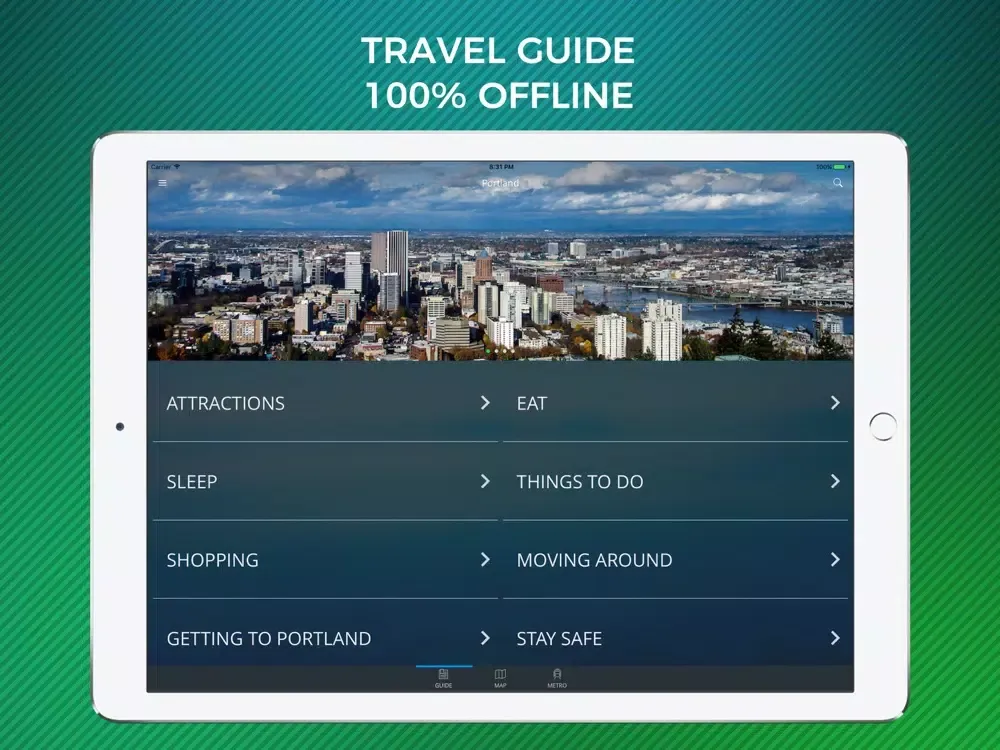 Capturas de pantalla de Portland Travel Guide with Offline Street Map iPad 