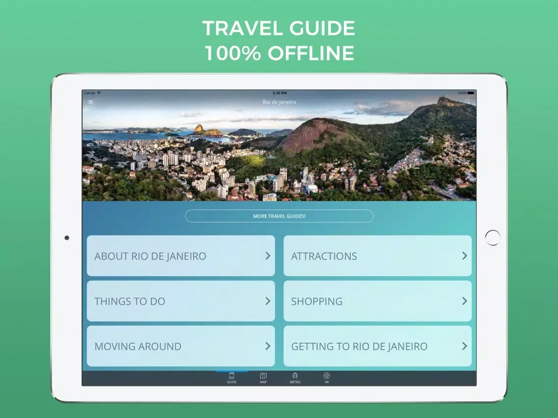 Ảnh chụp màn hình của Rio de Janeiro Travel Guide with Maps iPad 