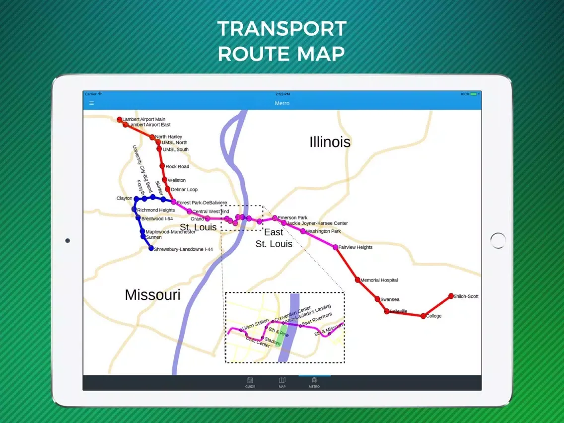Saint Louis Travel Guide with Offline Street Map iPad  Screenshots