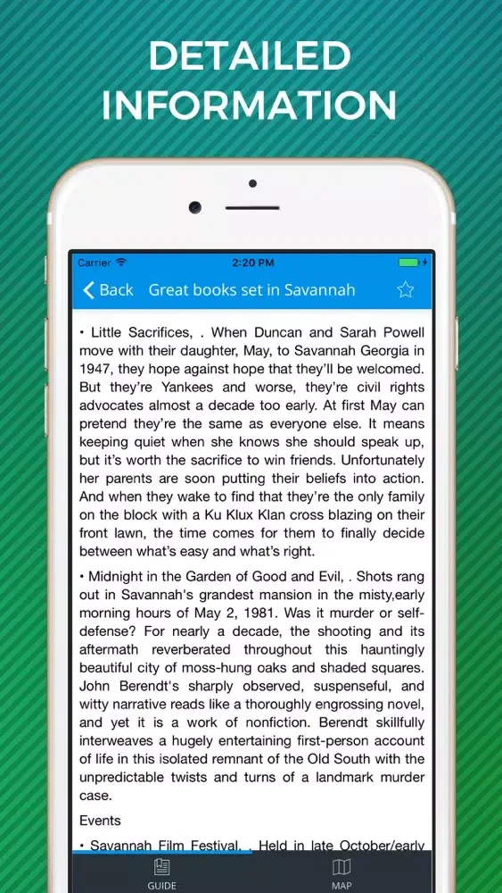 Savannah Travel Guide with Offline Street Map Screenshots