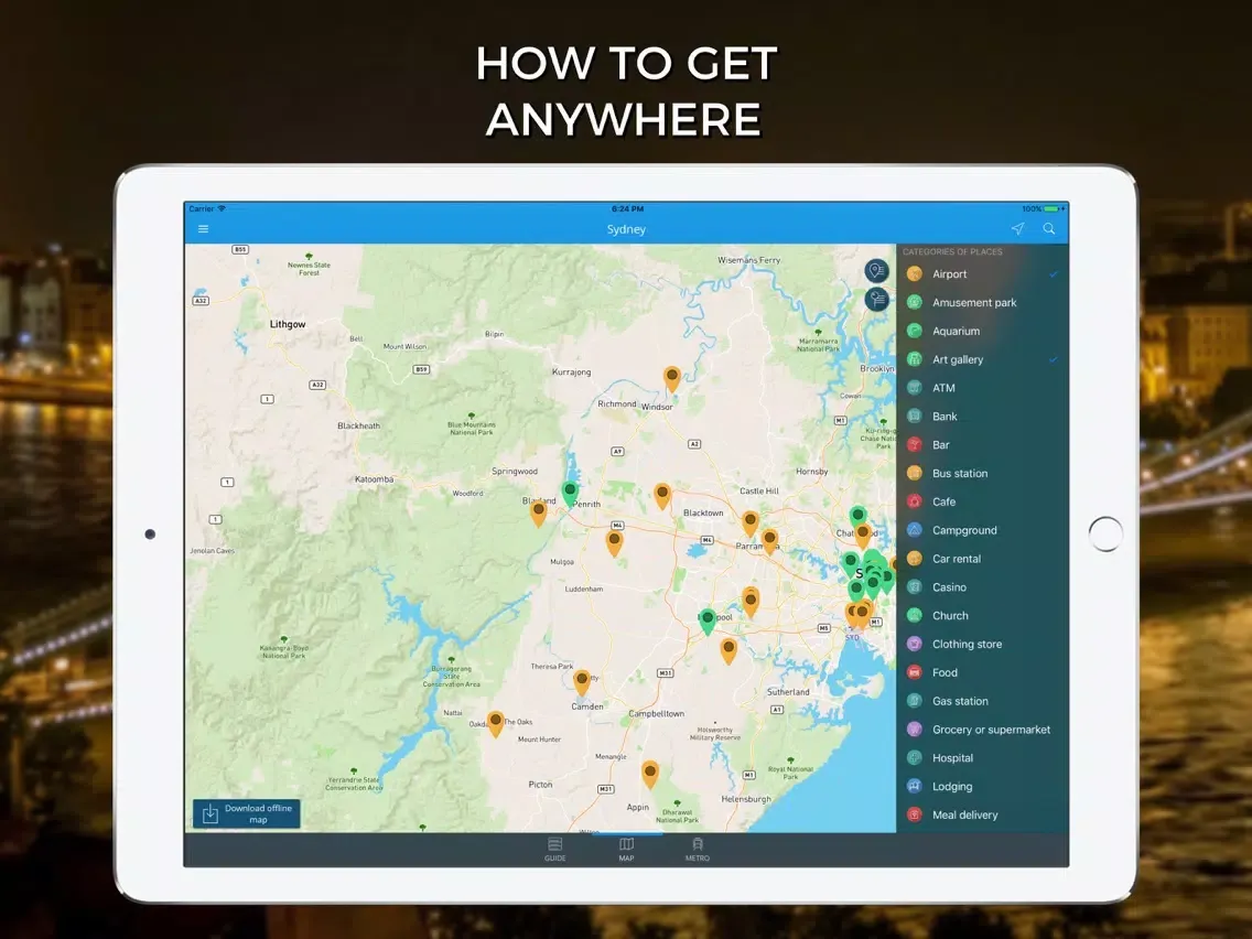 Captures d'écran de Sydney Travel Guide with Offline Street Map iPad 
