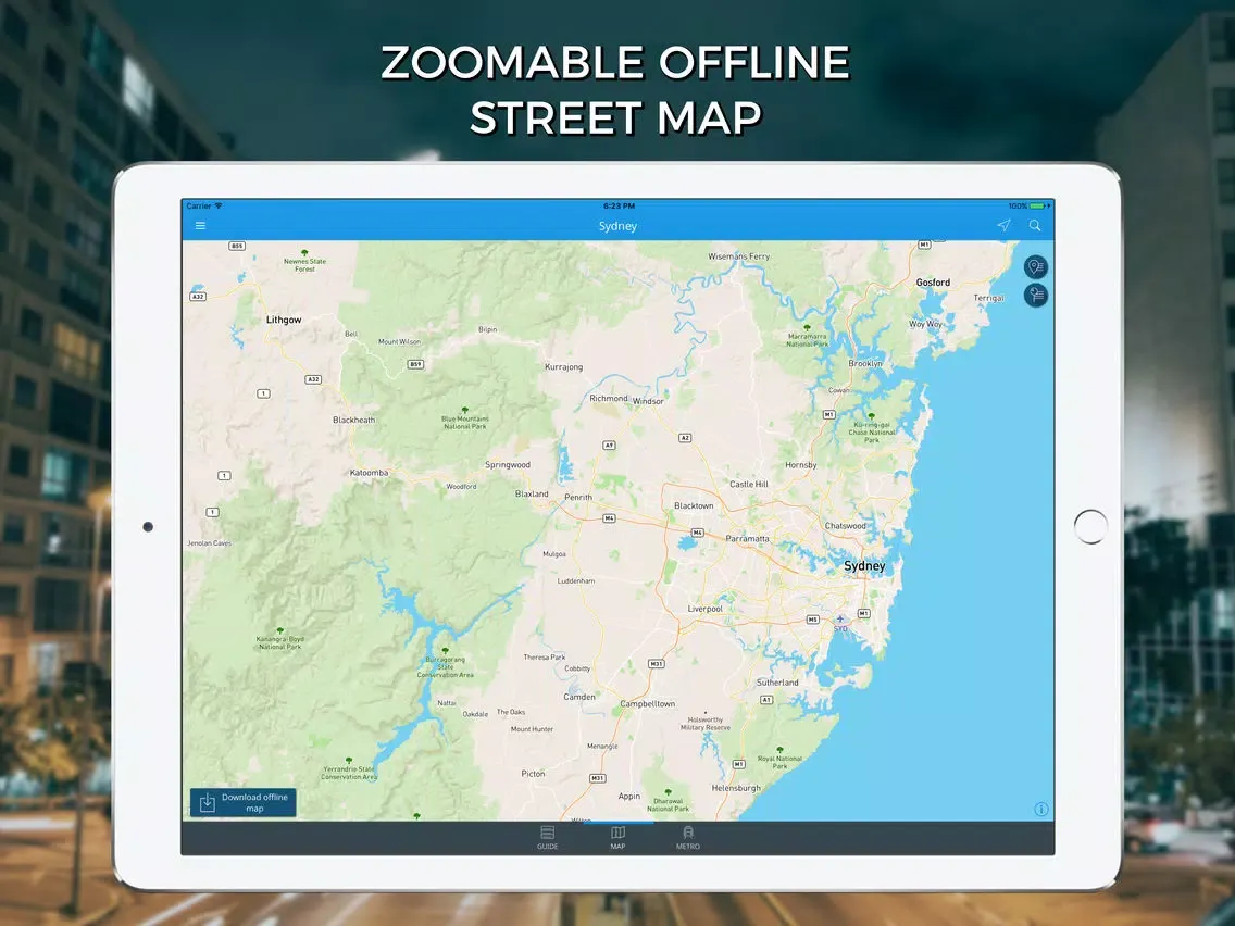 Captures d'écran de Sydney Travel Guide with Offline Street Map iPad 