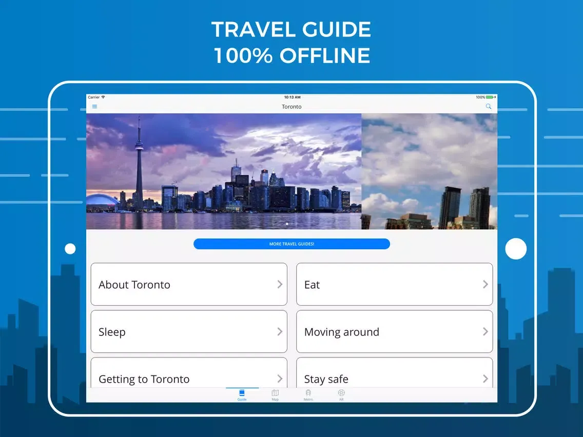 Zrzuty ekranu Toronto Travel Guide with Offline Street Map iPad 